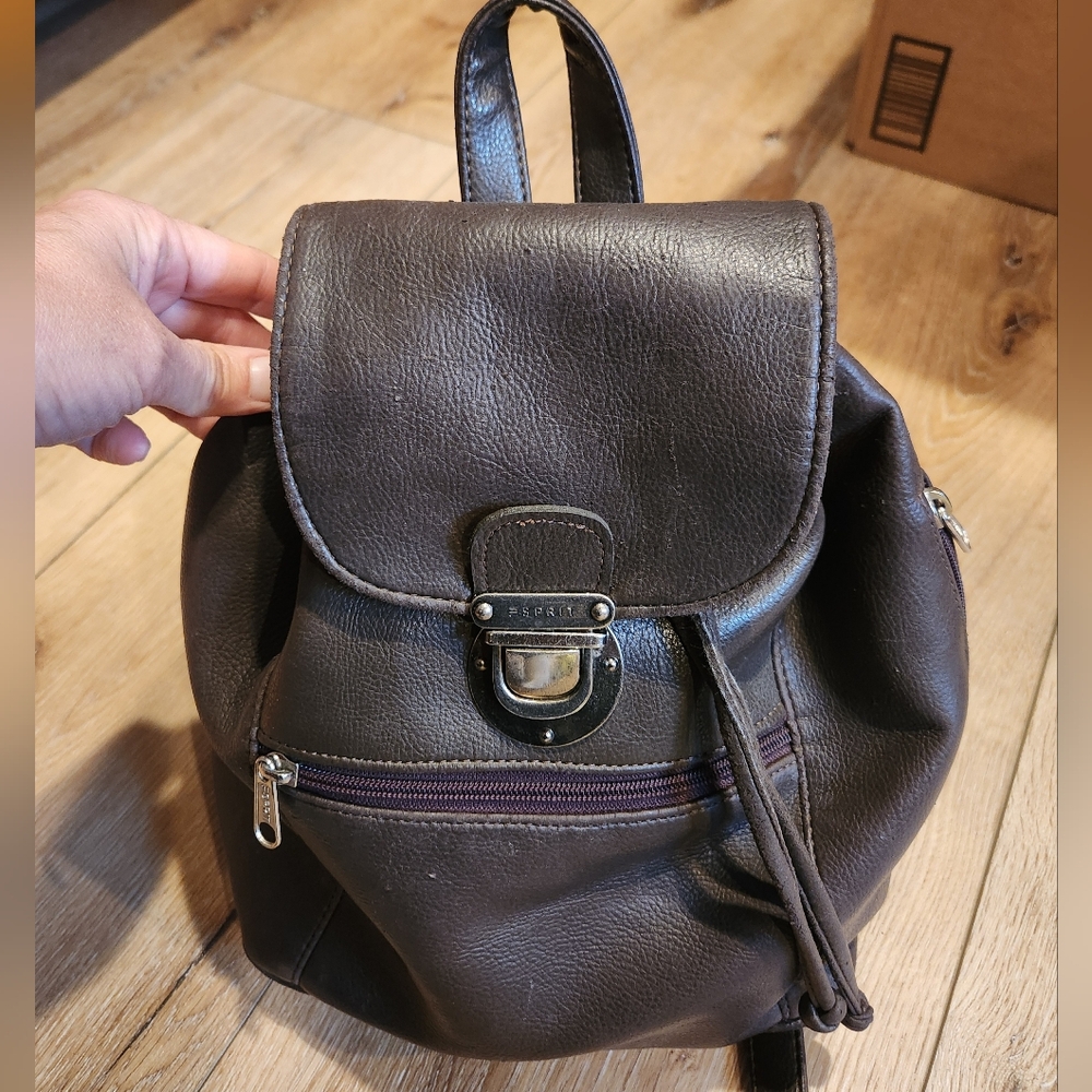 Esprit Leather Backpack